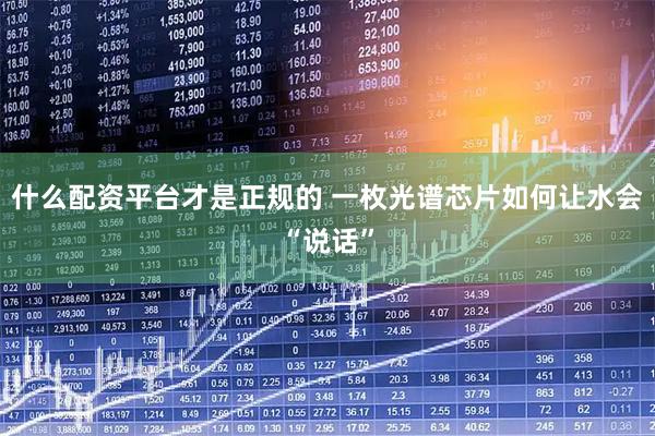 什么配资平台才是正规的 一枚光谱芯片如何让水会“说话”